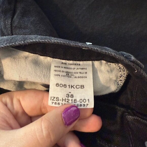 Wrangler Black Denim Cutoffs - Picture 3 of 4